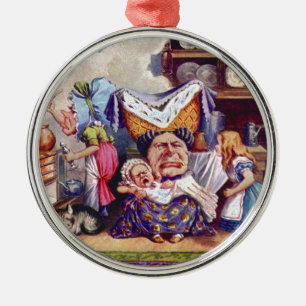 Alice Meets the Duchess and the Pic Baby Metal Tree Decoration
