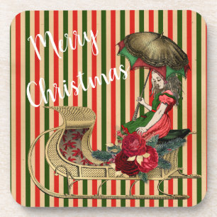 Alice Merry Christmas Coaster