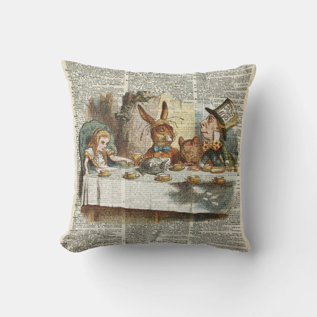 Alice Morning Tea time Cushion (Front)