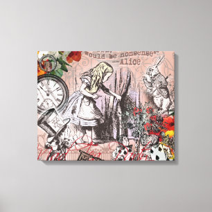 Alice nonsense curtain wonderland canvas print