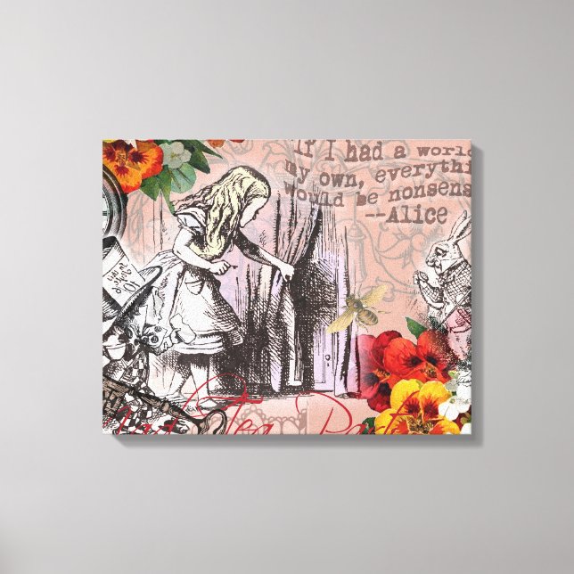 Alice nonsense curtain wonderland canvas print (Front)