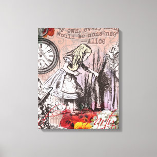 Alice nonsense curtain wonderland classic canvas print