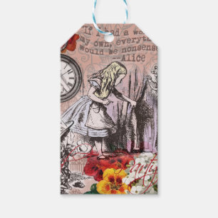 Alice nonsense curtain wonderland classic gift tags