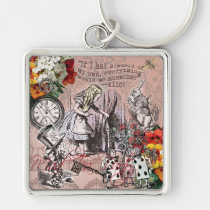 Alice nonsense curtain wonderland classic key ring