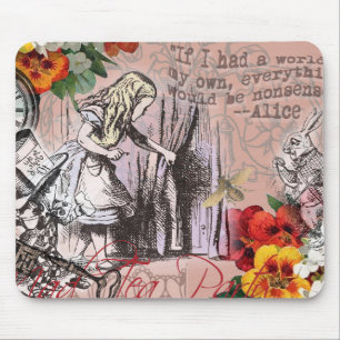 Alice nonsense curtain wonderland classic mouse mat