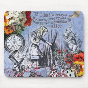 Alice nonsense curtain wonderland classic mouse mat
