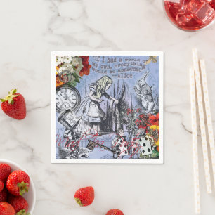 Alice nonsense curtain wonderland classic napkin
