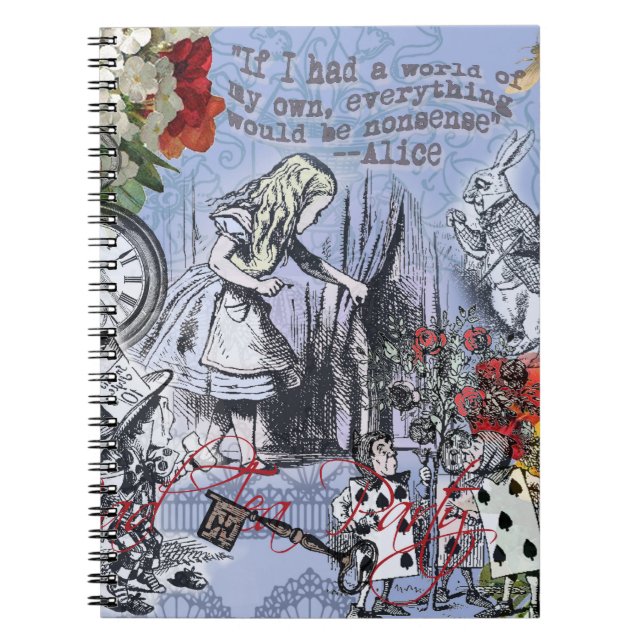 Alice nonsense curtain wonderland classic notebook (Front)