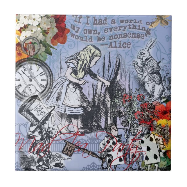 Alice nonsense curtain wonderland classic tile (Front)