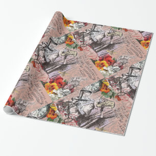 Alice nonsense curtain wonderland classic wrapping paper