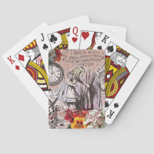 Alice nonsense curtain wonderland playing cards