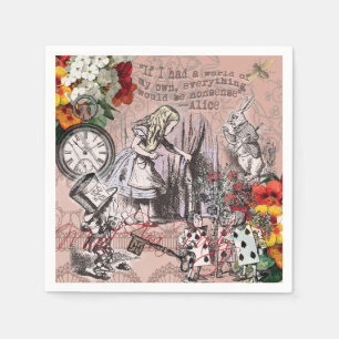 alice nonsense wonderland curtain napkin