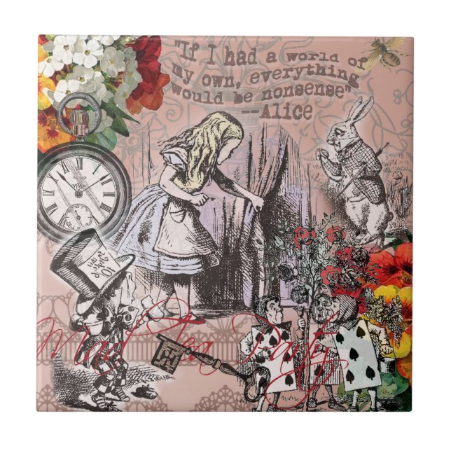 alice nonsense wonderland curtain tile (Front)