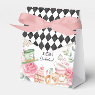 Alice Onederland Mad Tea Party Girl First Birthday Favour Box