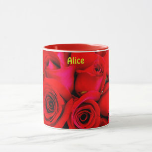 ALICE ~ Personalised Rose Buds Photograph ~ Mug
