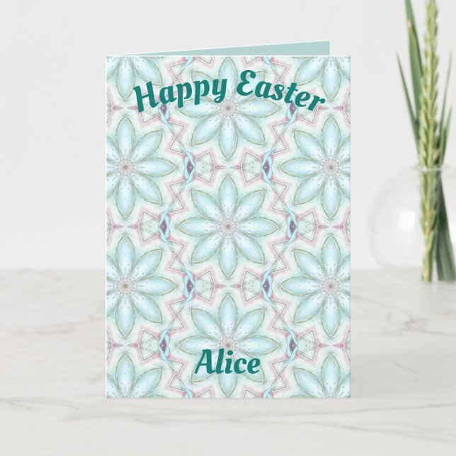 ALICE ~ Personalized Easter card pattern (Front)