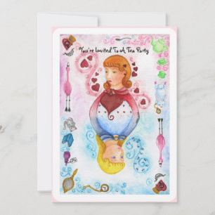 Alice Playing Card Invitation