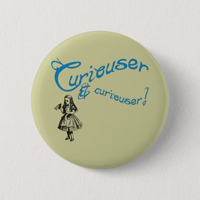 Alice Quote with Image 6 Cm Round Badge (Front)