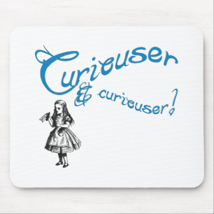 Alice Quote with Image Mouse Mat