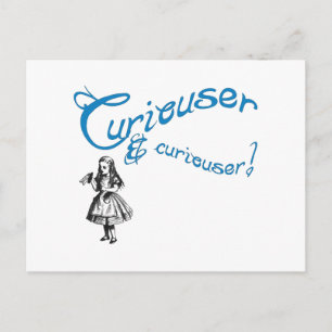 Alice Quote with Image Postcard