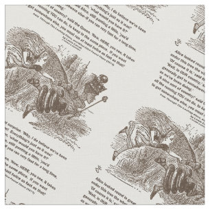 Alice Red Queen All The Running You Can Do Quote Fabric