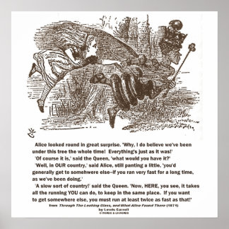 Alice Red Queen All The Running You Can Do Stay In Poster