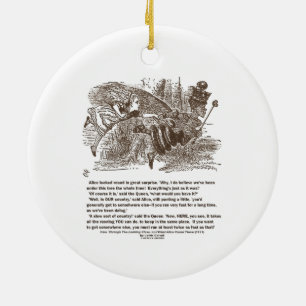 Alice Red Queen Running To Stay In Same Place Ceramic Tree Decoration