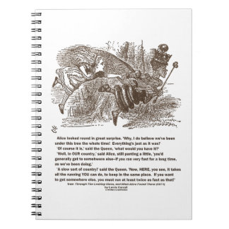 Alice Red Queen Running To Stay In Same Place Notebook