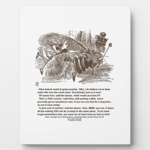 Alice Red Queen Running To Stay In Same Place Plaque