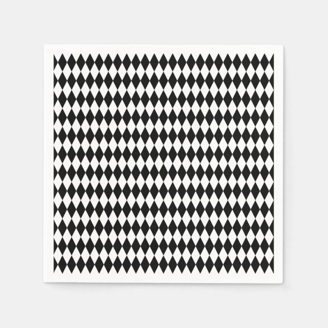 Alice related geometric decoupage rhombus pattern napkin (Front)