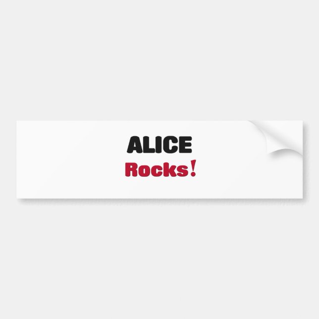 Alice Rocks Bumper Sticker (Front)