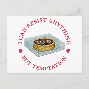 Alice says, "I can resist anything but temptation" Postcard