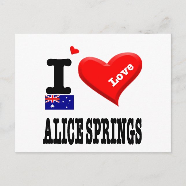 ALICE SPRINGS - I Love - Postcard (Front)