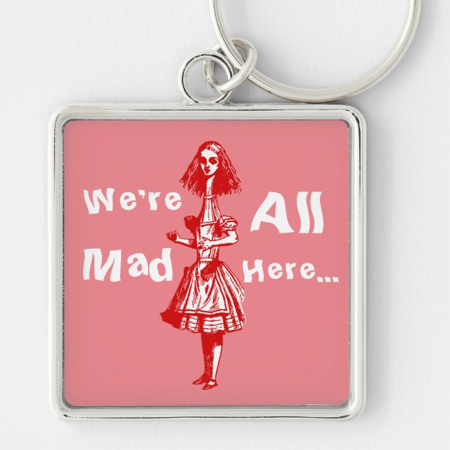 Alice Stretched in Wonderland Key Ring (Front)