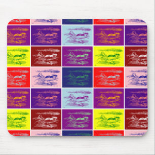 Alice swimming in a pool of tears pop art mouse mat