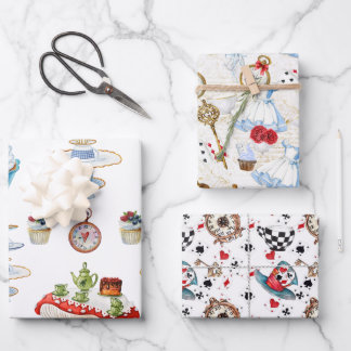 Alice Tea Party design Wrapping Paper Sheet
