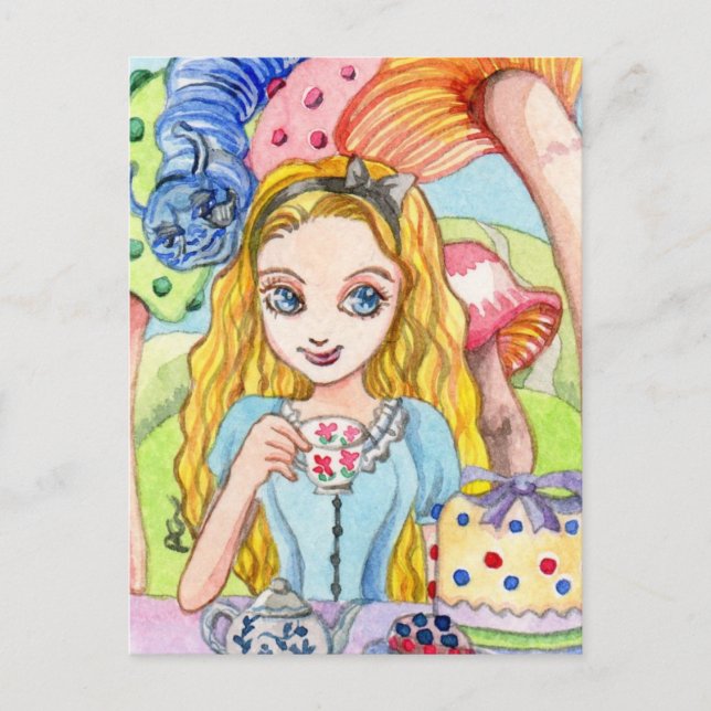 Alice Tea Party Post Card (Front)