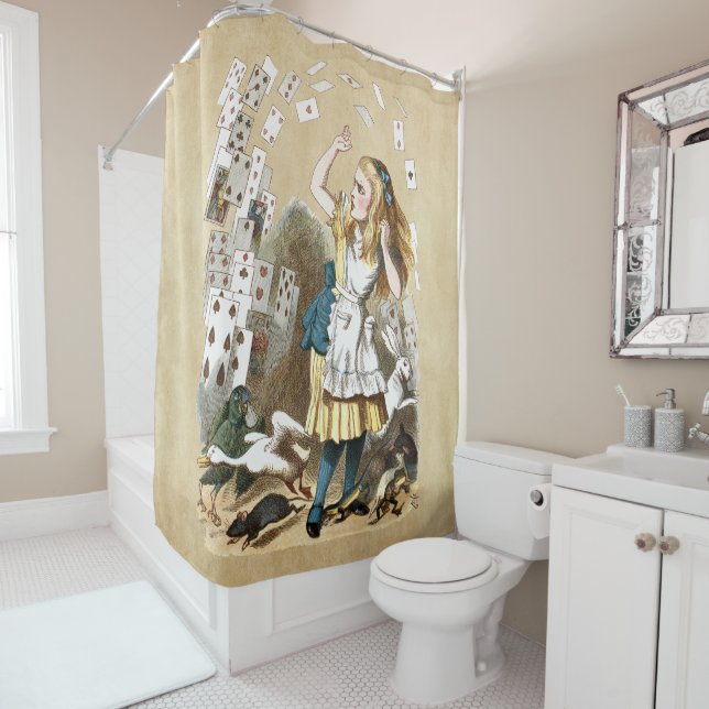 Alice & the Cards  Shower Curtain (In Situ)