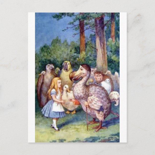 Alice & the Dodo in Full Colour Postcard (Front)