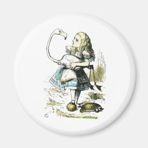 Alice & the Flamingo Light Pastels Magnet