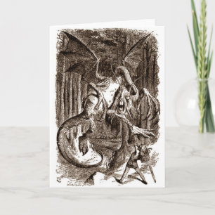Alice & the Jabberwocky Card