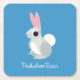 Alice the Rabbit Square Paper Coaster