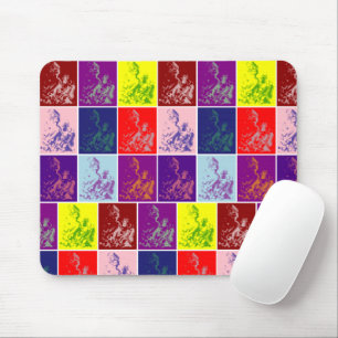 Alice tipping over the jury box pop art mouse mat