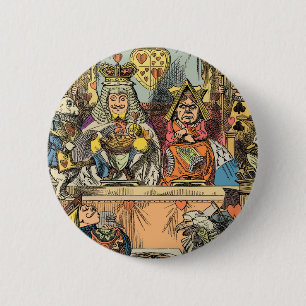 Alice Trial of the Knave of Hearts Vintage 6 Cm Round Badge