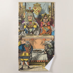 Alice Trial of the Knave of Hearts Vintage  Beach Towel