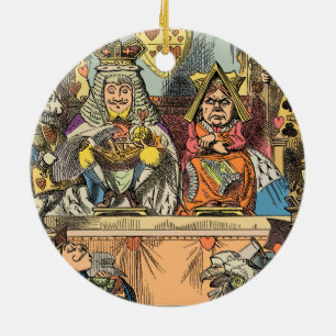 Alice Trial of the Knave of Hearts Vintage Ceramic Tree Decoration