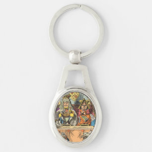 Alice Trial of the Knave of Hearts Vintage  Key Ring
