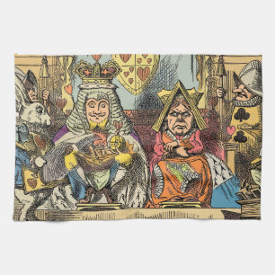 Alice Trial of the Knave of Hearts Vintage  Tea Towel