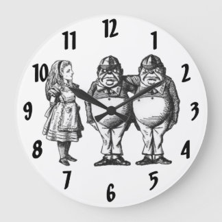 Alice, Tweedle Dee & Tweedle Dum Wall Clock