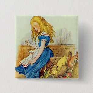 Alice Upsets the Jury-Box 15 Cm Square Badge